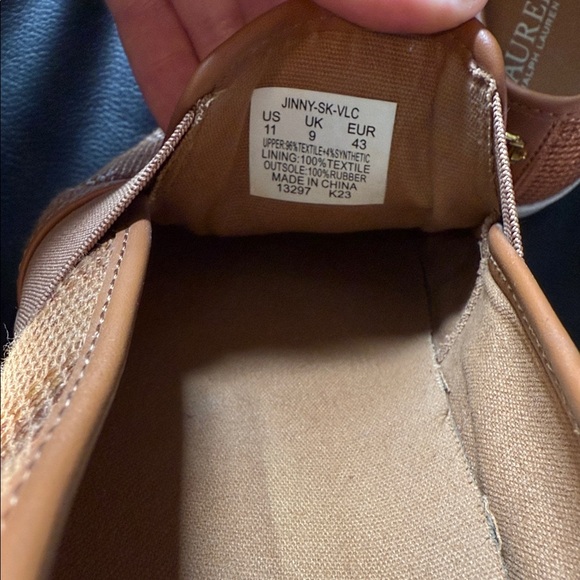Lauren Ralph Lauren Tan Textured Slip-Ons - Picture 4 of 5